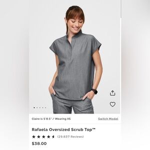 Figs graphite Rafaela scrub top size M
